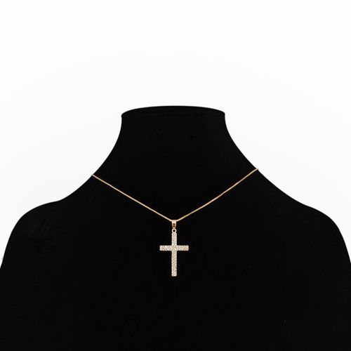 Collar con dije dorado para mujer