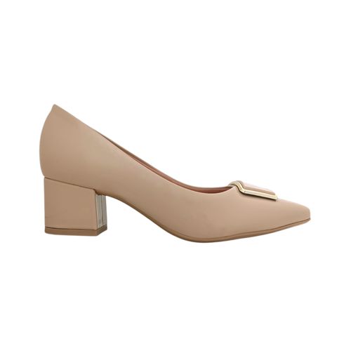 Tacones beige sólidos para mujer