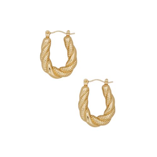 Argollas doradas con textura para mujer