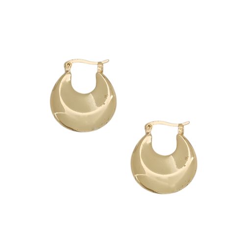Argollas doradas con textura para mujer