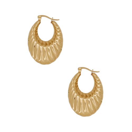 Argollas doradas con textura para mujer