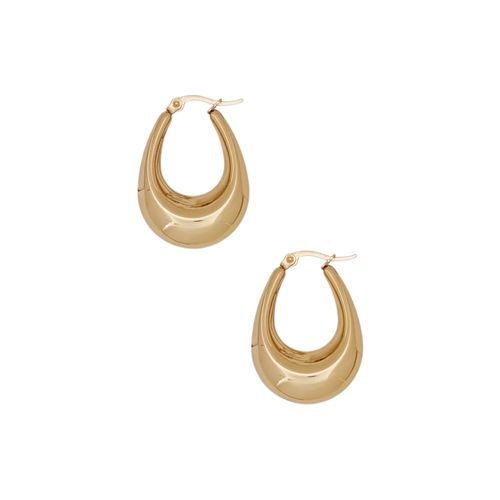 Argollas doradas con textura para mujer