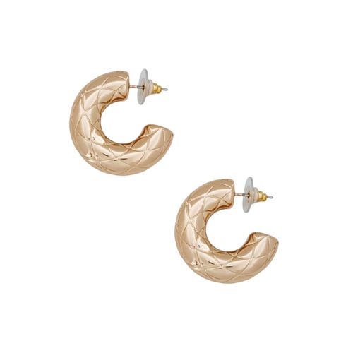Argollas doradas con textura para mujer