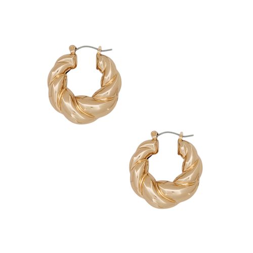Argollas doradas con textura para mujer