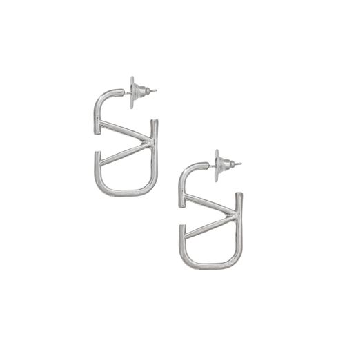 Argollas plateadas con textura para mujer