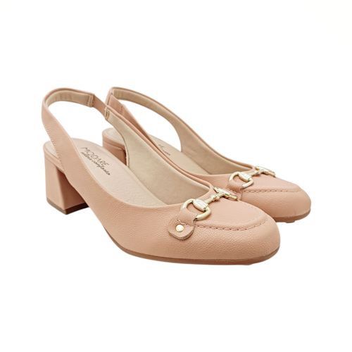 Tacones slingback nude para mujer