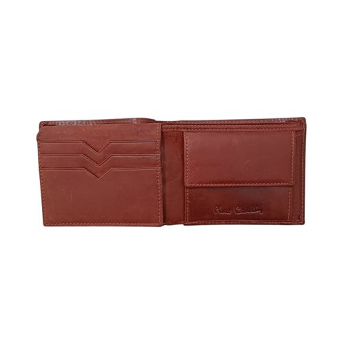 Billetera bifold café para hombre