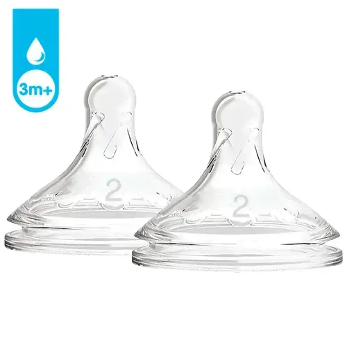 Set de 2 biberones flujo medio 2 Natural Flow 3M+