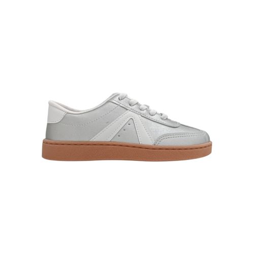 Sneakers plateados para niña