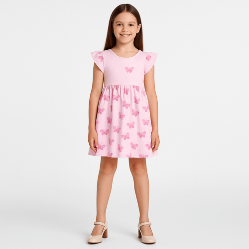 Vestido rosa estampado