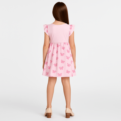 Vestido rosa estampado