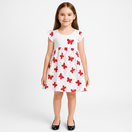Vestido bicolor estampado