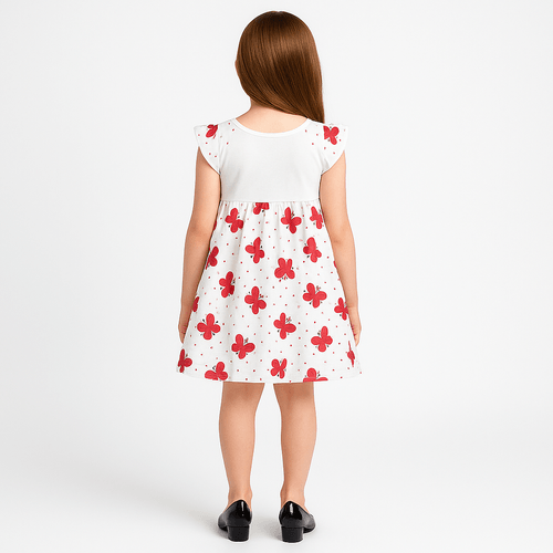 Vestido bicolor estampado