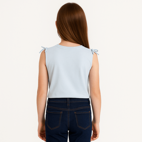 Blusa estampada celeste