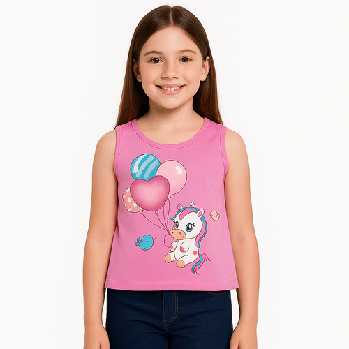 Blusa rosa estampada para niña
