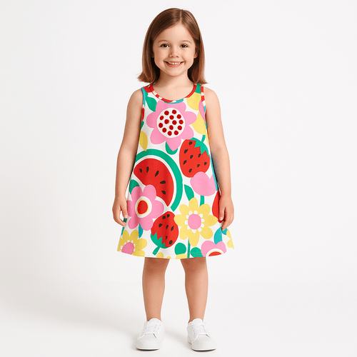 Vestido estampado para niña