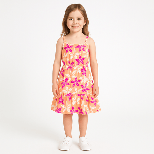 Vestido multicolor estampado para niña