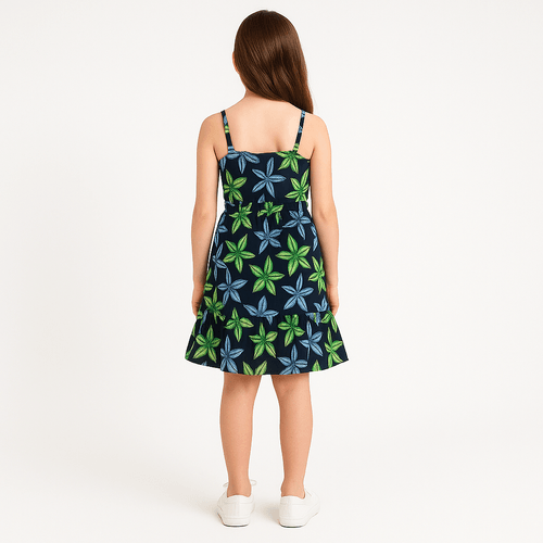 Vestido estampado multicolor para niña