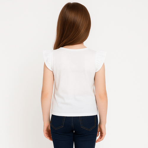 Blusa blanca para niña