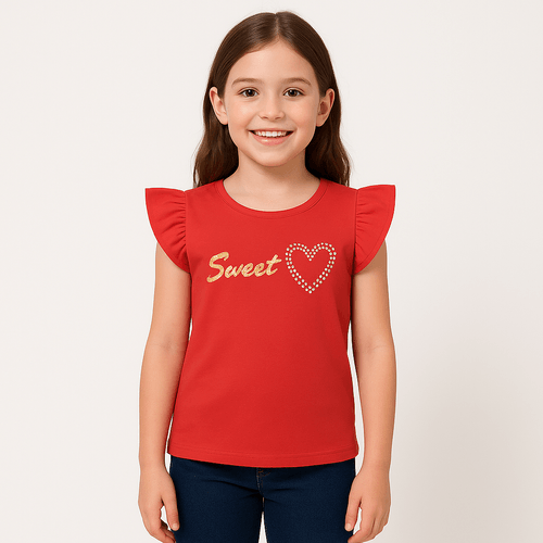 Blusa roja para niña