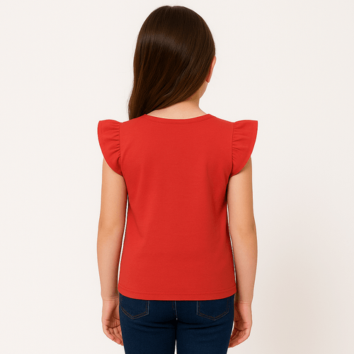Blusa roja para niña