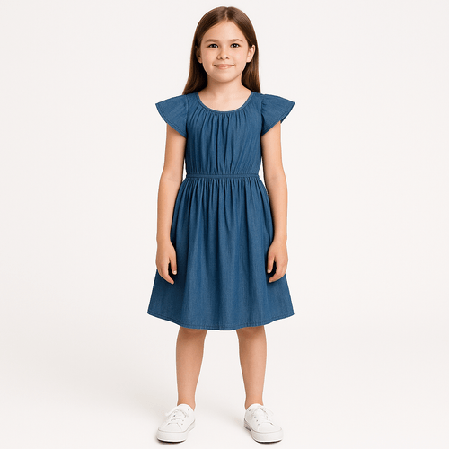 Vestido azul para niña