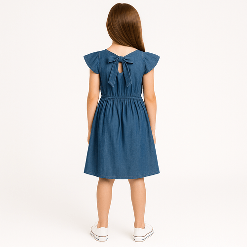 Vestido azul para niña