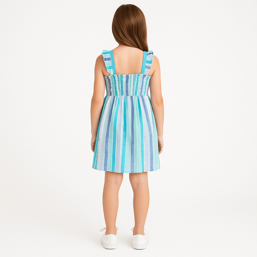Vestido rayado para niña