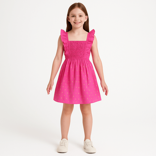 Vestido fucsia para niña