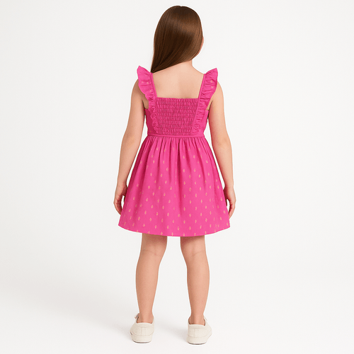 Vestido fucsia para niña
