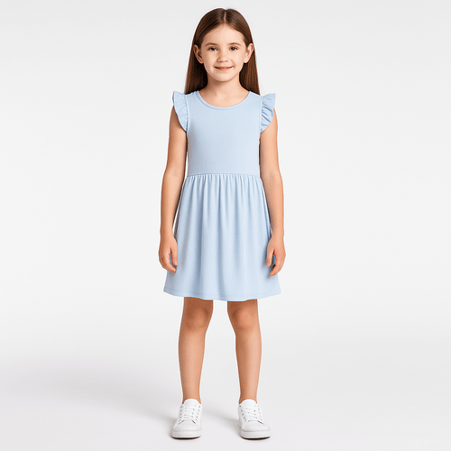 Vestido celeste para niña