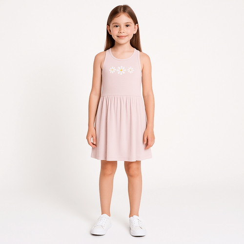 Vestido rosa para niña
