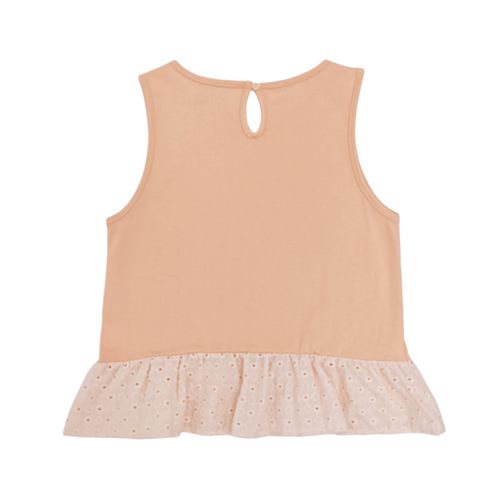 Top rosa sólido para niña