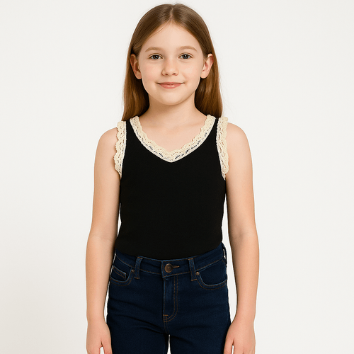 Tank top negra para niña
