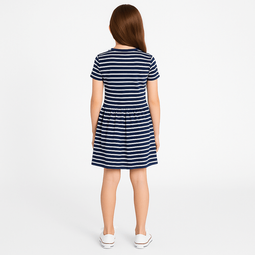 Vestido rayado para niña