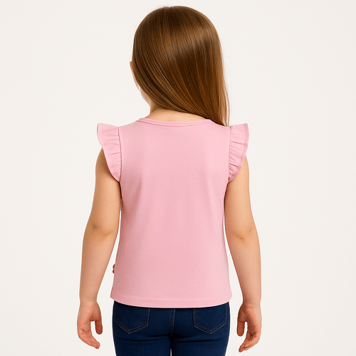 Blusa rosa pastel para niña