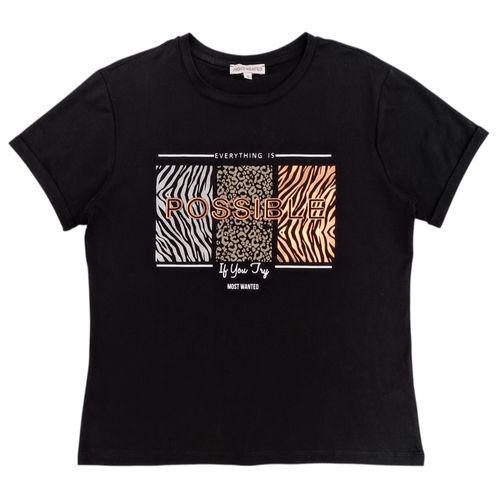 Camiseta negra para mujer