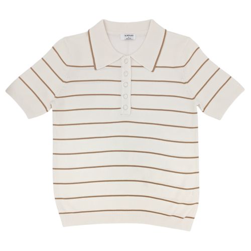 Blusa tipo polo rayada para mujer