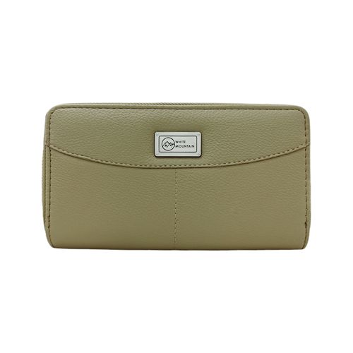 Billetera zip around verde para mujer