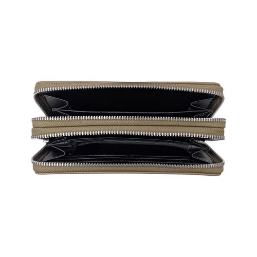 Billetera zip around verde para mujer