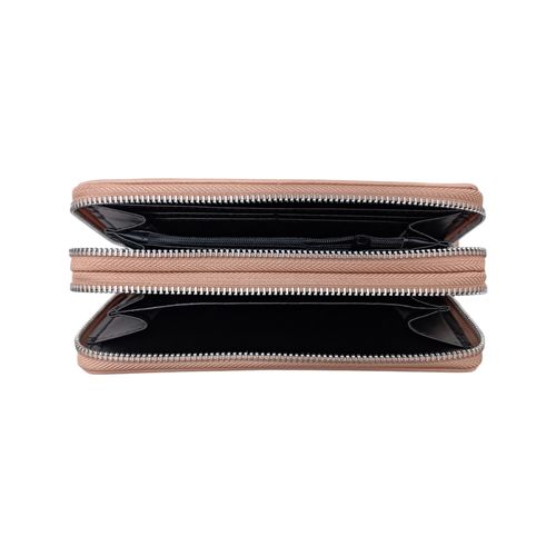 Billetera zip around nude para mujer
