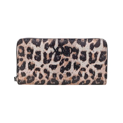 Billetera zip around multicolor para mujer