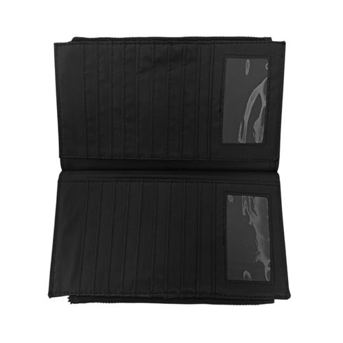 Billetera zip around negra para mujer