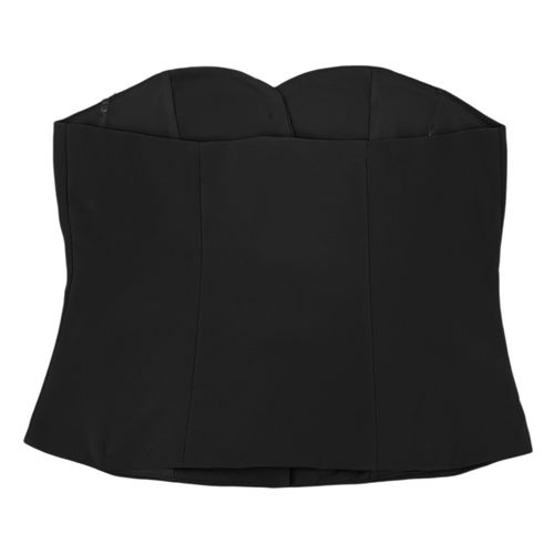 Blusa strapless sólida para mujer