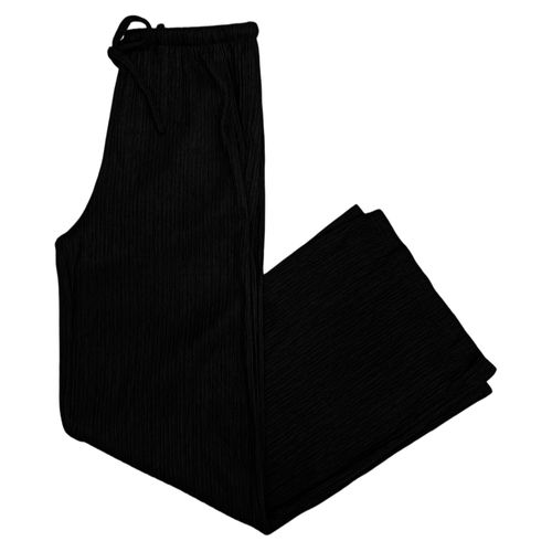 Pantalón wide leg negro para mujer