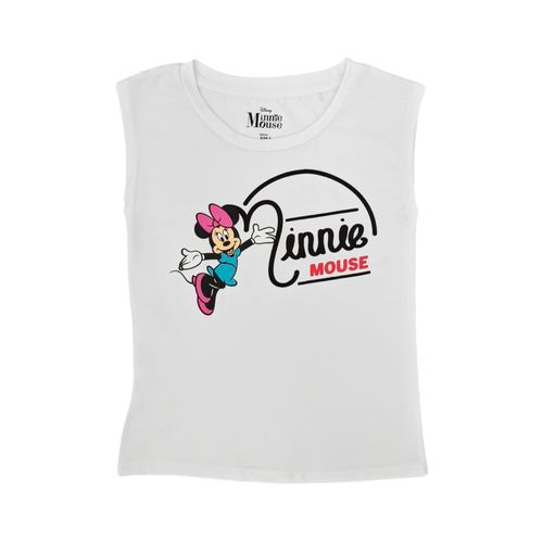 Tank top blanco estampado para niña