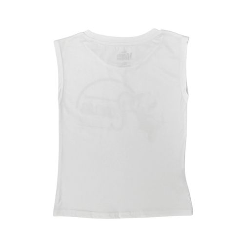 Tank top blanco estampado para niña