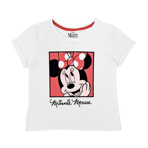 Camiseta blanca estampada para niña