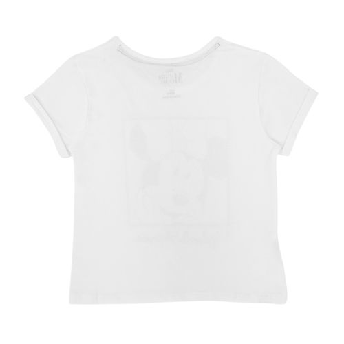 Camiseta blanca estampada para niña