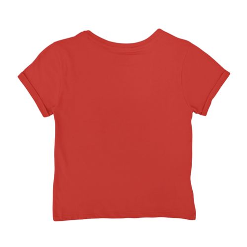 Camiseta roja estampada para niña